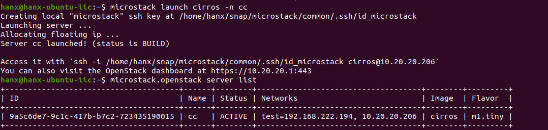 Connect to the instance